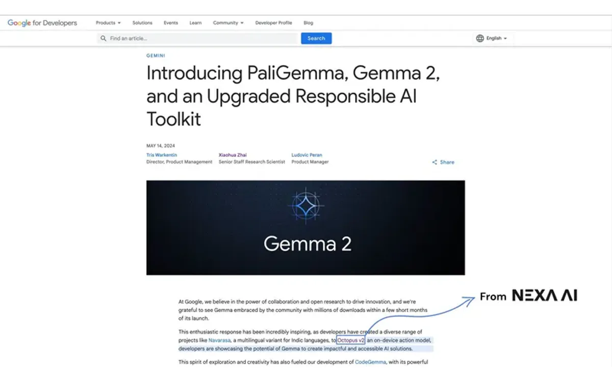 Google blog recognition screenshot