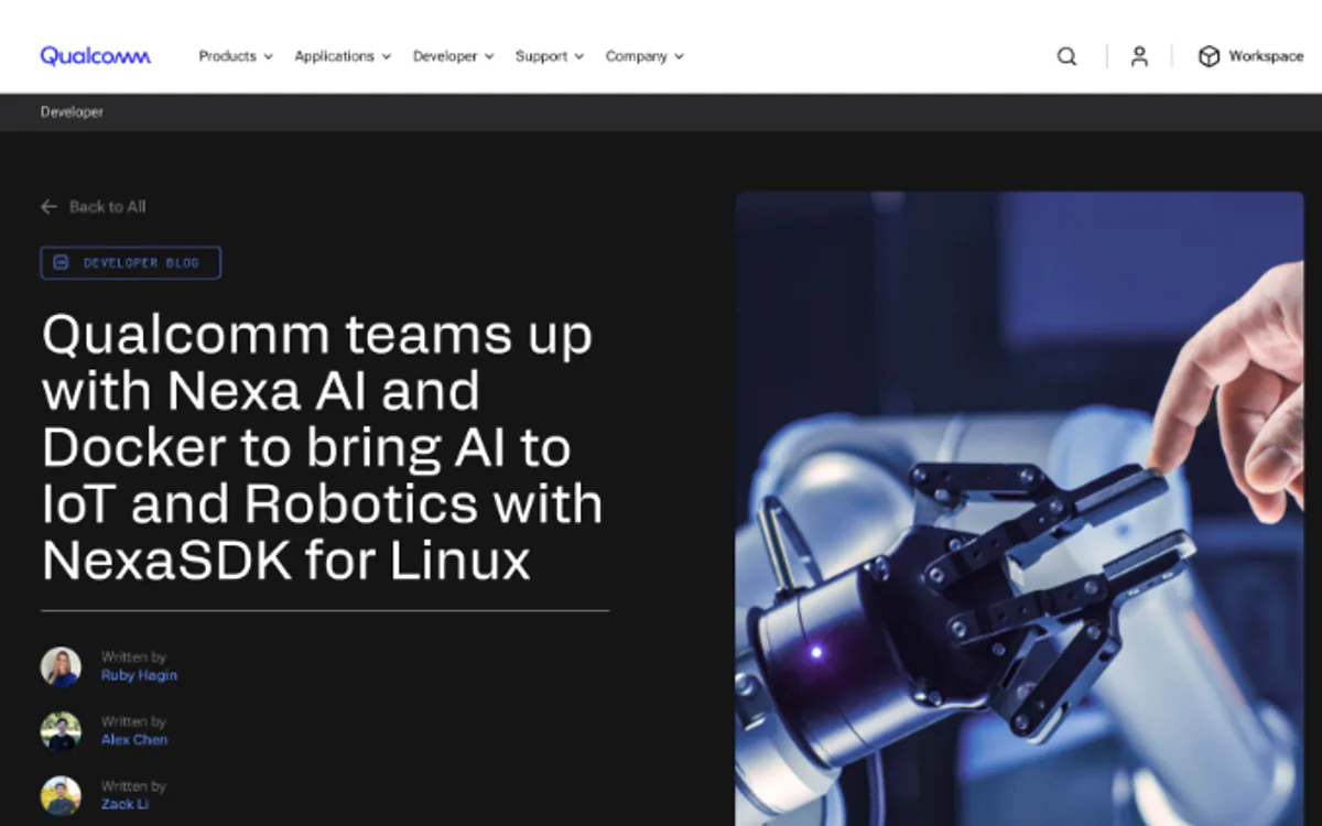 Qualcomm blog recognition screenshot